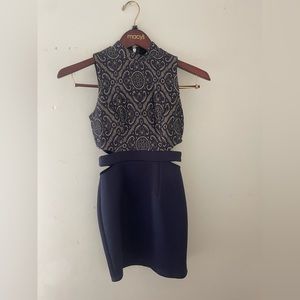 Speechless dress, with padding. Cut out on the sides. Work once